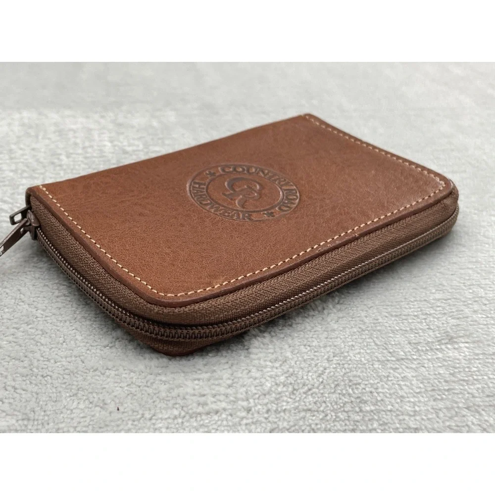 Country Road Key Case Wallet One Size Brown Leather Zip Australia